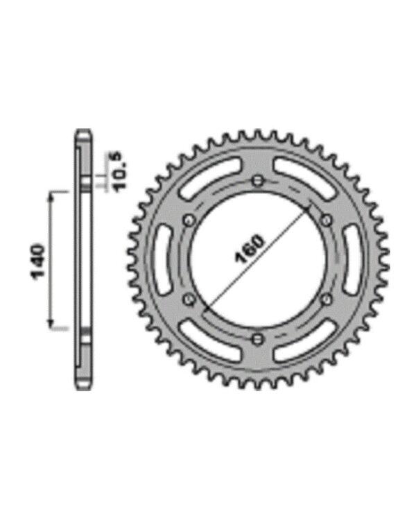 SPROCKETS PBR REAR 0502-45