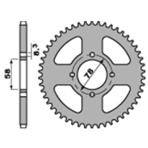 SPROCKETS PBR REAR 0810-43