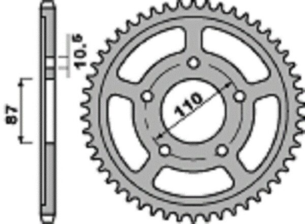 SPROCKETS PBR REAR 0828-43 - Image 2