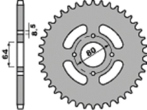 SPROCKETS PBR REAR 0838-43 - Image 2