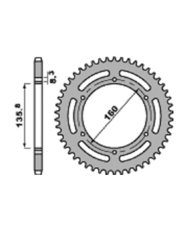 SPROCKETS PBR REAR 3552-43
