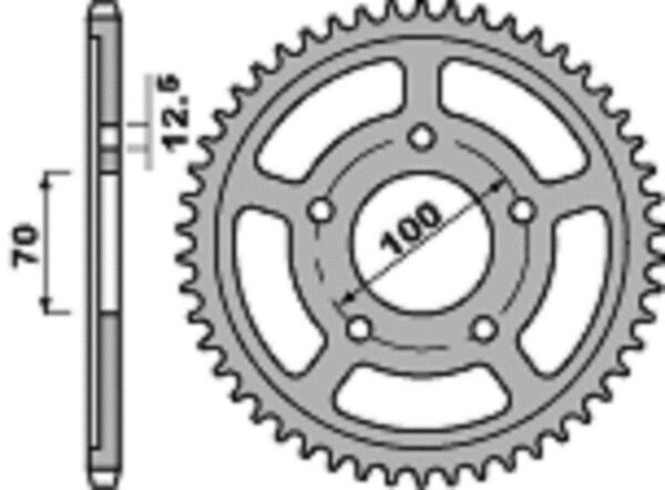 SPROCKETS PBR REAR 4646-44 - Image 2