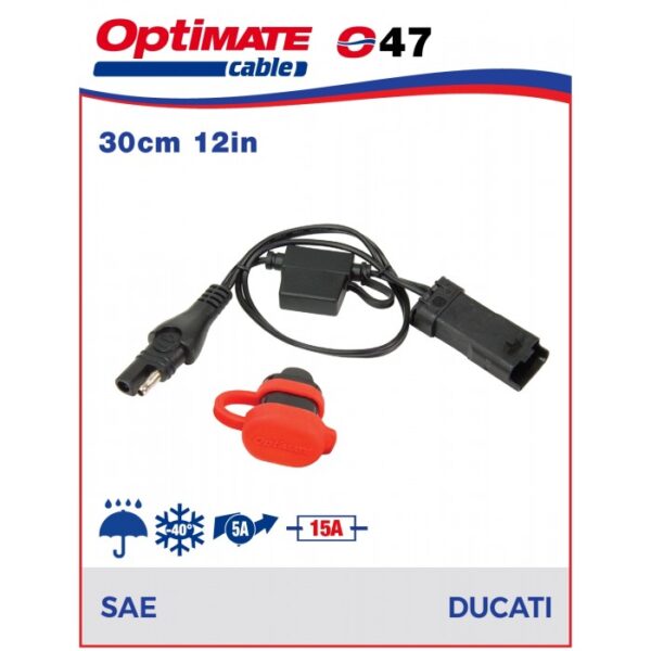 O47-Single#1.jpg. OPTIMATE ADAPTER DUCATI 30CM
