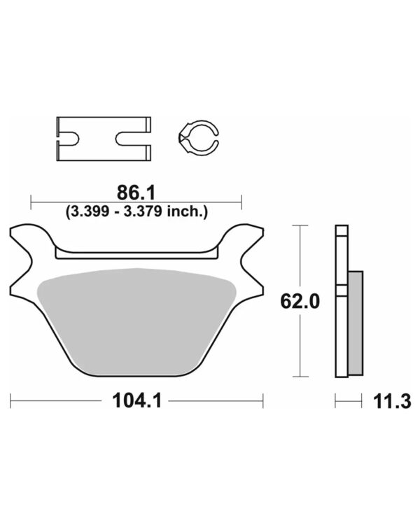 669hhf-2. SBS 669H.LS Rear Brake Pad