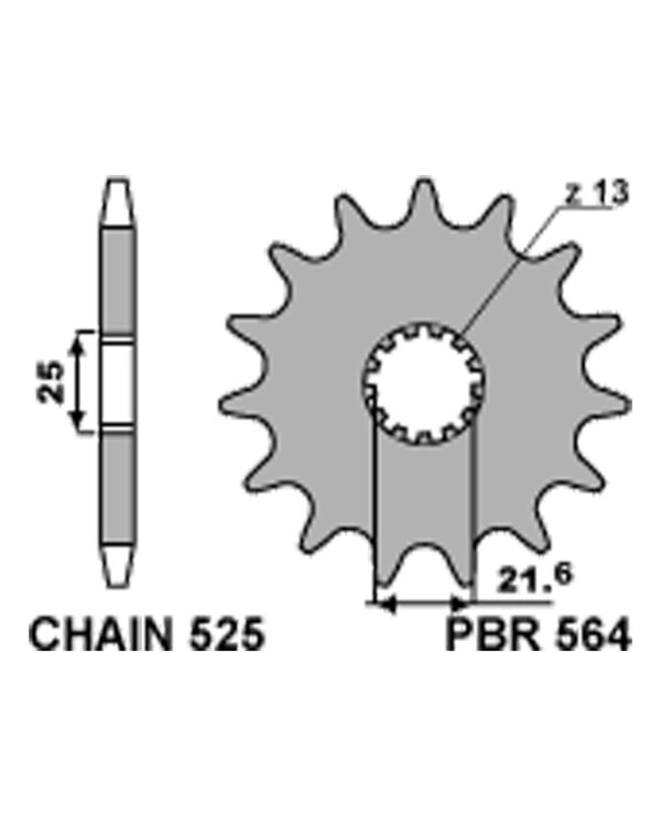 SPROCKETS PBR FRONT 564-17