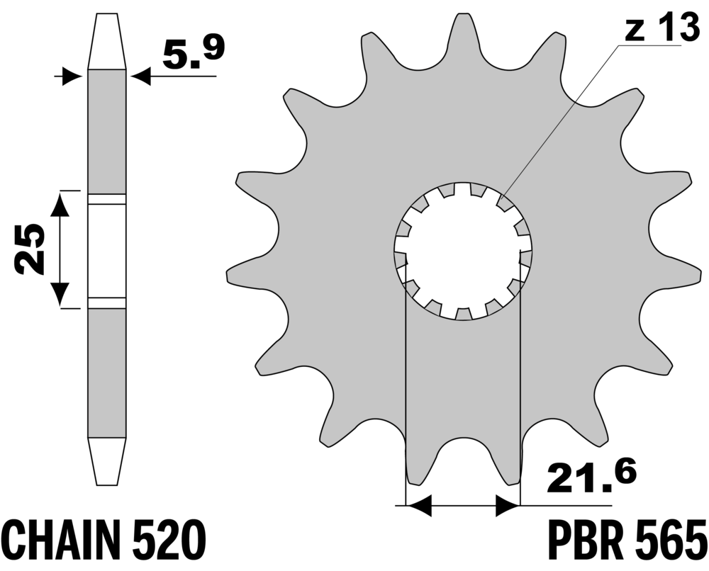 SPROCKETS PBR FRONT 565-13