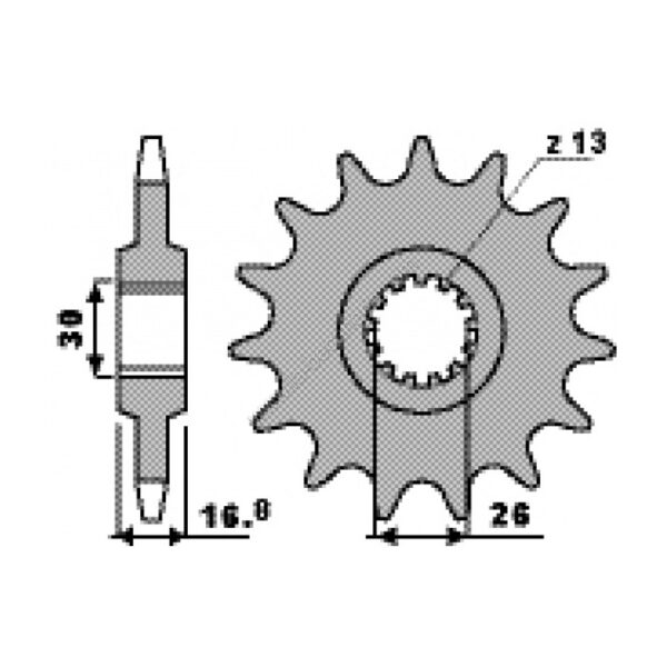 SPROCKETS PBR FRONT 2068-16