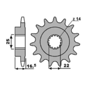 SPROCKETS PBR FRONT 2114-15