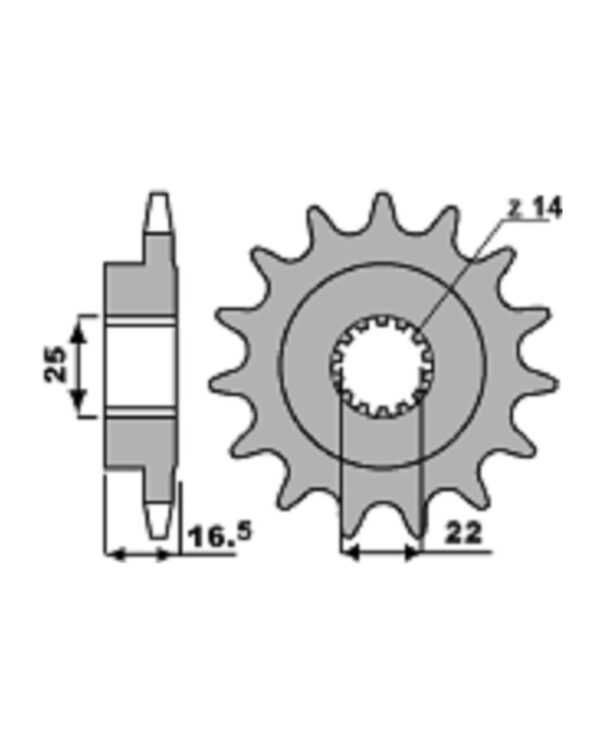 SPROCKETS PBR FRONT 2114-15