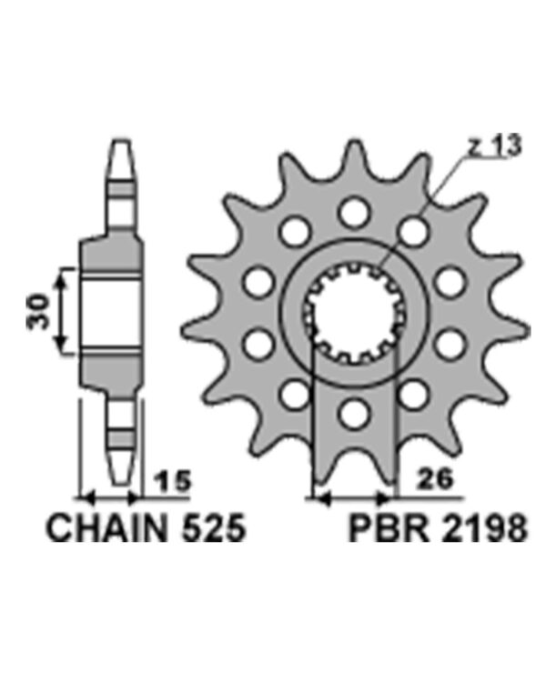 SPROCKETS PBR FRONT 2198-17