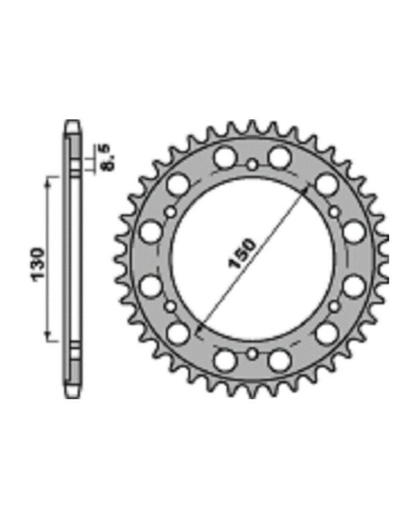 SPROCKETS PBR REAR 0298-40