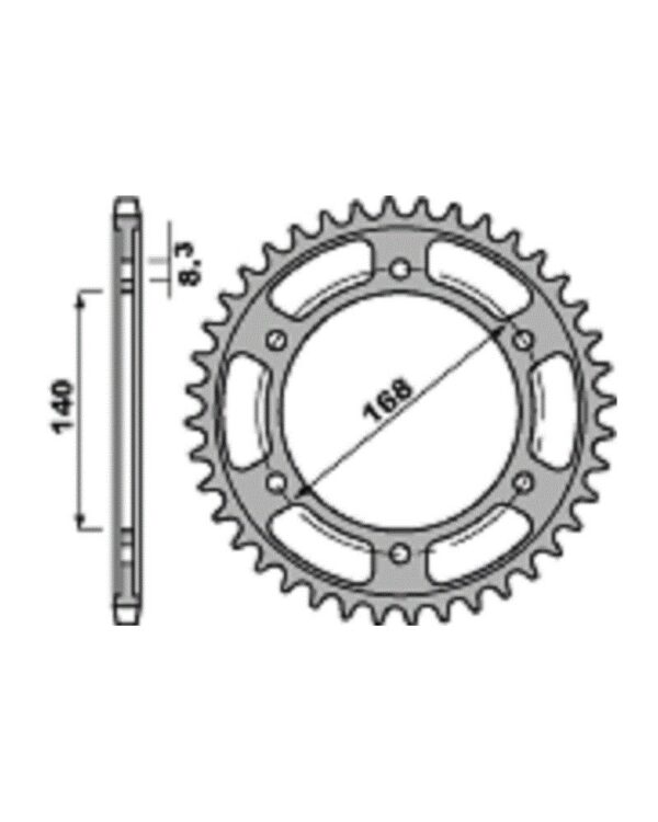 SPROCKETS PBR REAR 4550-41