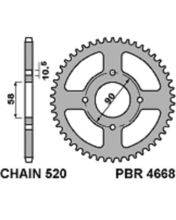 SPROCKETS PBR REAR 4668-45