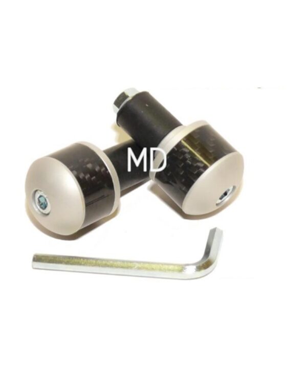 BAR END MSD CARBON/SILVER