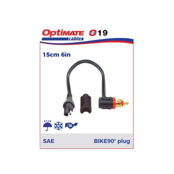 O19-SINGLE#1.jpg. OPTIMATE SHORT 12V DIN/BIKE CONN PLUG