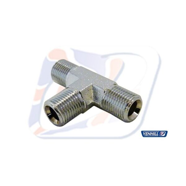 CONNECTOR T CHROME VENHILL 1/8 BSP