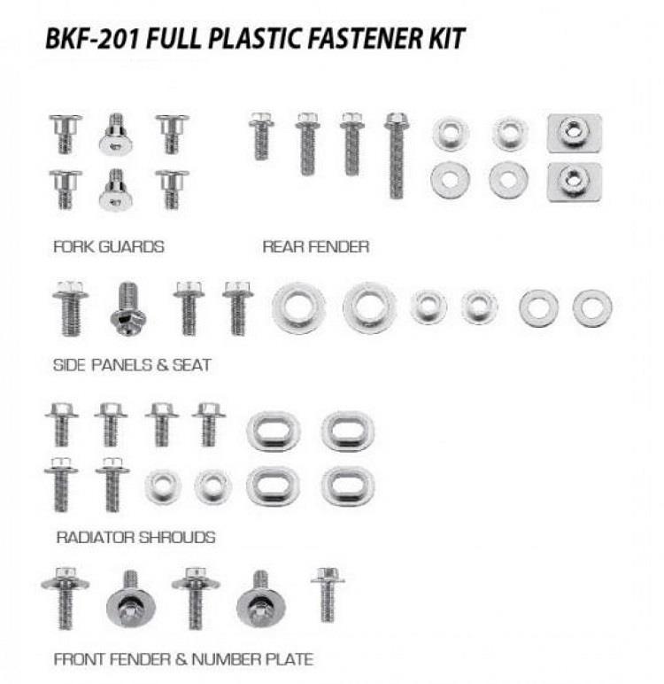 PLASTICS FASTNER KIT MSD YZ125/250 02-14