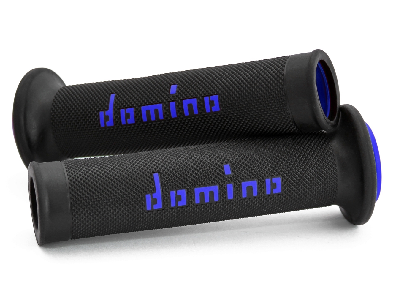 a01041c4840b7-0 (2). DOMINO A010 Road Racing Grips - Black/Blue